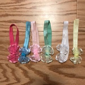 6 pack of baby bow headbands